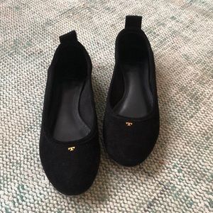 TB Therese Ballet Flat, Sz 6.5, black suede.